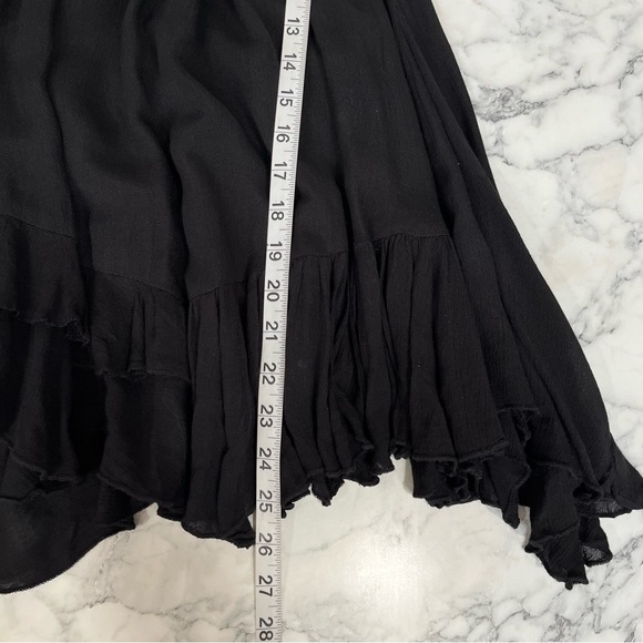 Free People FP One Adella Mini Slip Dress Black Lace Asymmetrical Hem Small - Picture 12 of 14